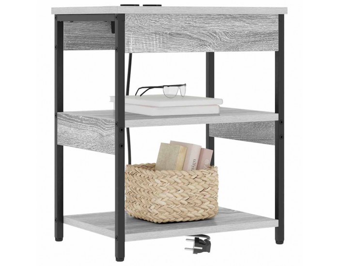 Sonata H Нощен шкаф Сив сонома Инженерно дърво