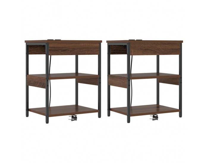 Sonata H Нощен шкаф 2 pcs Кафяв дъб Инженерно дърво