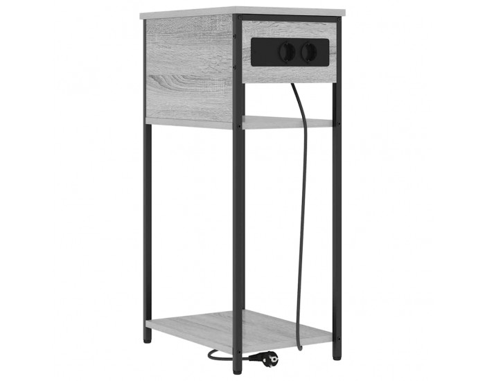 Sonata H Нощен шкаф Сив сонома 41 x 28 x 76 см Инженерно дърво