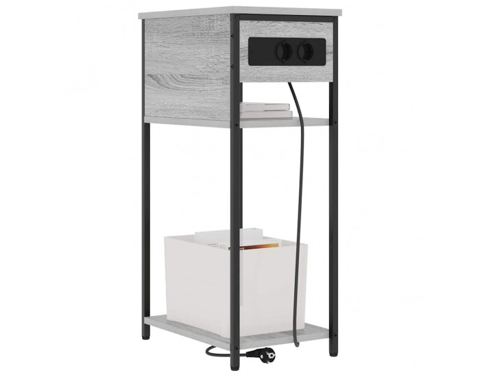 Sonata H Нощен шкаф Сив сонома 41 x 28 x 76 см Инженерно дърво