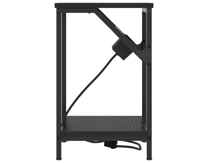 Sonata H Нощно шкафче Черен дъб 38 x 30 x 48 см Инженерно дърво