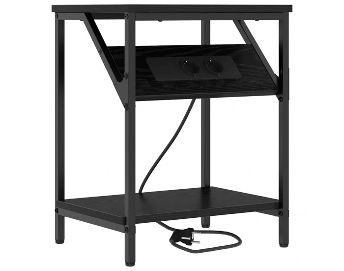 Sonata H Нощно шкафче Черен дъб 38 x 30 x 48 см Инженерно дърво