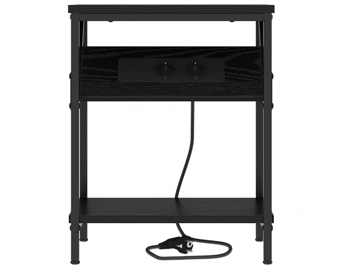 Sonata H Нощно шкафче Черен дъб 38 x 30 x 48 см Инженерно дърво