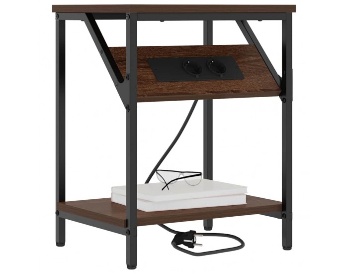 Sonata H Нощно шкафче Кафяв дъб 38 x 30 x 48 см Инженерно дърво