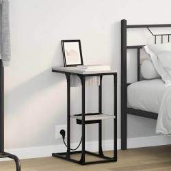 Sonata H Нощно шкафче Сив сонома 41.5 x 26 x 60.5 см Инженерно дърво - Нощни шкафчета