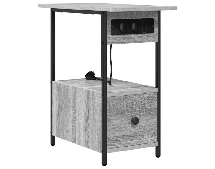 Sonata H Нощен шкаф Сив сонома 60 x 30 x 61 см Инженерно дърво