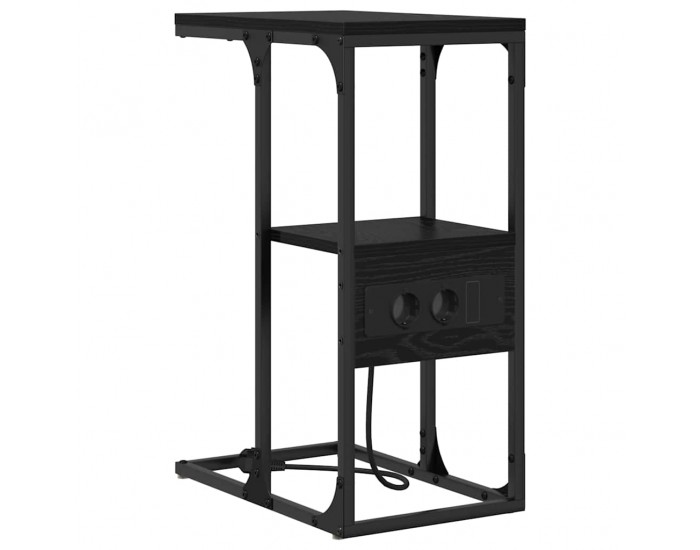 Sonata H Нощен шкаф Черен дъб 41.5 x 26 x 60.5 см Инженерно дърво