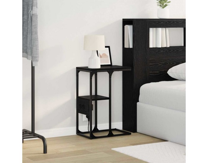 Sonata H Нощен шкаф Черен дъб 41.5 x 26 x 60.5 см Инженерно дърво