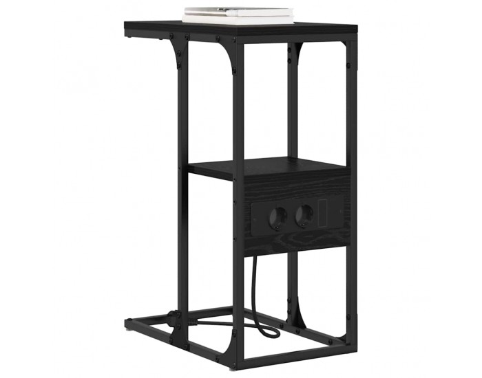 Sonata H Нощен шкаф Черен дъб 41.5 x 26 x 60.5 см Инженерно дърво