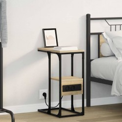 Sonata H Нощен шкаф дъб сонома 41.5 x 26 x 60.5 см Инженерно дърво - Нощни шкафчета