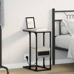 Sonata H Нощен шкаф Сив сонома 41.5 x 26 x 60.5 см Инженерно дърво - Нощни шкафчета