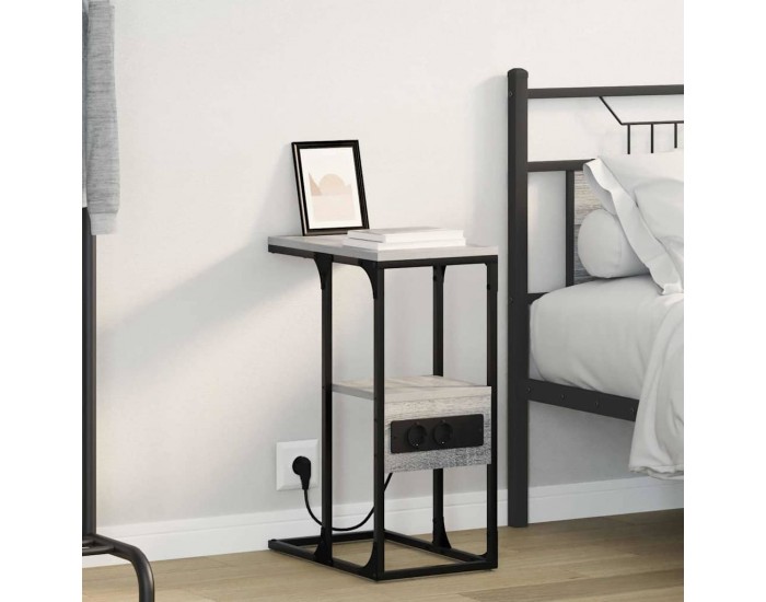 Sonata H Нощен шкаф Сив сонома 41.5 x 26 x 60.5 см Инженерно дърво