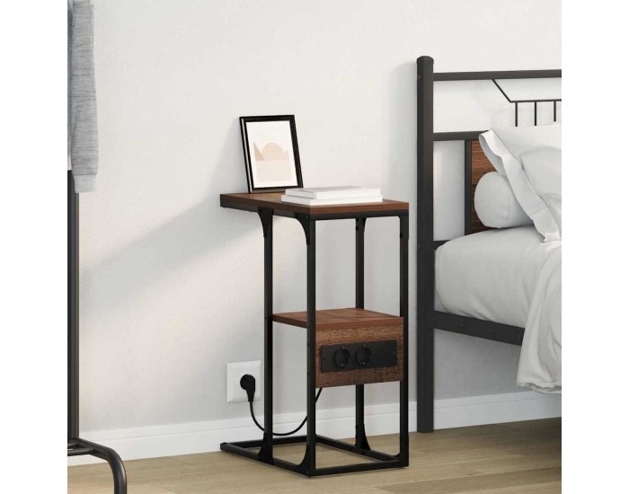 Sonata H Нощен шкаф Кафяв дъб 41.5 x 26 x 60.5 см Инженерно дърво