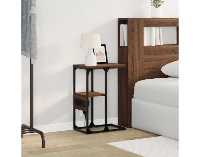 Sonata H Нощен шкаф Кафяв дъб 41.5 x 26 x 60.5 см Инженерно дърво