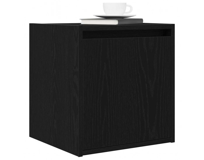 Sonata H Нощни шкафчета за стенен монтаж, 2 бр, черно, 38x34x40 см