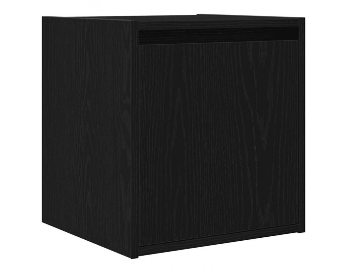Sonata H Нощни шкафчета за стенен монтаж, 2 бр, черно, 38x34x40 см