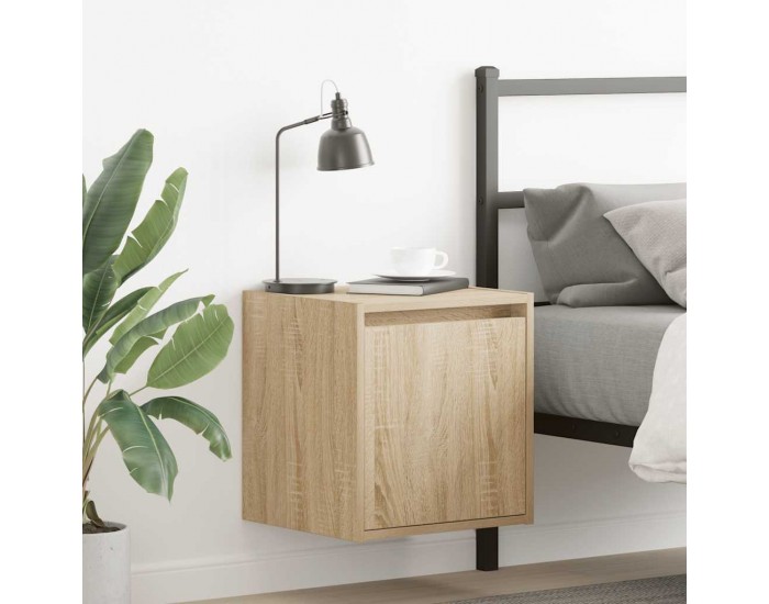 Sonata H Нощни шкафчета за стенен монтаж, 2 бр, сонома дъб, 38x34x40 см