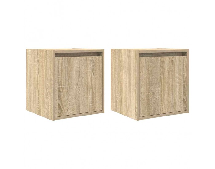 Sonata H Нощни шкафчета за стенен монтаж, 2 бр, сонома дъб, 38x34x40 см