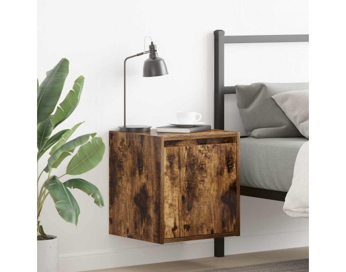 Sonata H Нощно шкафче за стенен монтаж, опушен дъб, 38x34x40 см