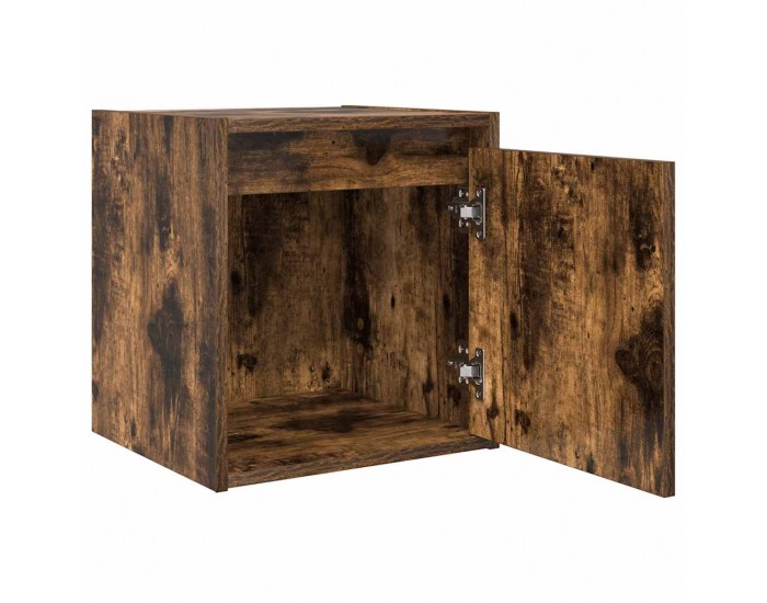 Sonata H Нощно шкафче за стенен монтаж, опушен дъб, 38x34x40 см