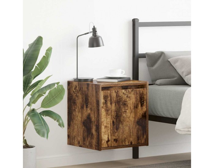 Sonata H Нощни шкафчета за стенен монтаж, 2 бр, опушен дъб, 38x34x40 см