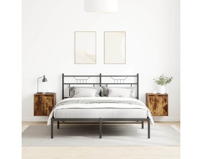 Sonata H Нощни шкафчета за стенен монтаж, 2 бр, опушен дъб, 38x34x40 см