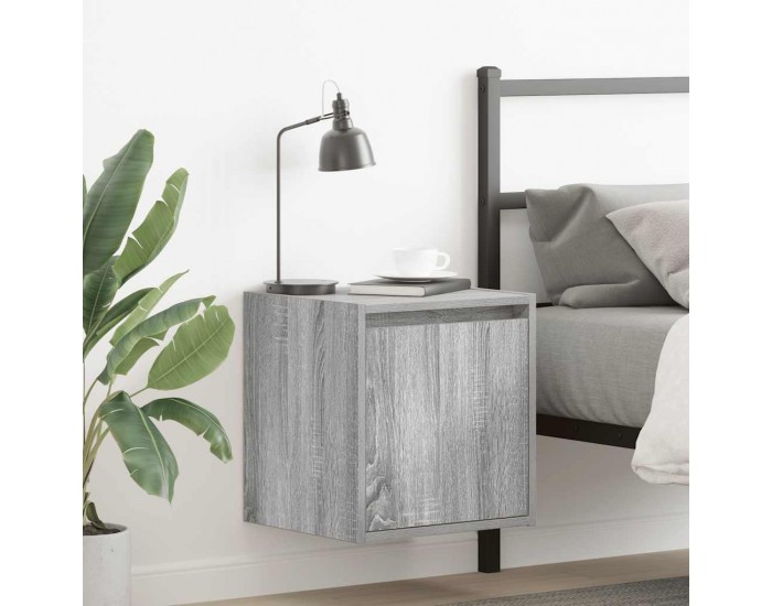 Sonata H Нощни шкафчета за стенен монтаж, 2 бр, сив сонома, 38x34x40 см