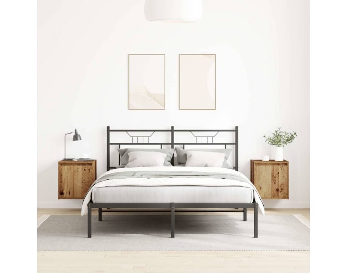 Sonata H Нощни шкафчета за стенен монтаж, 2 бр, старо дърво, 38x34x40 см