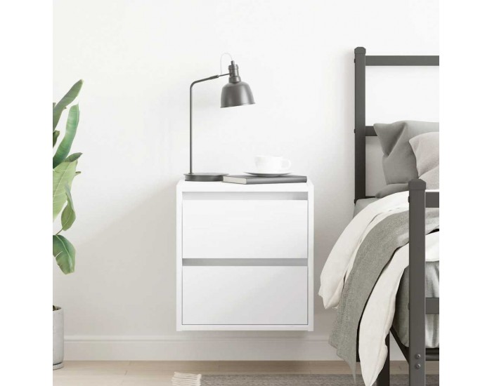Sonata H Нощно шкафче за стенен монтаж, бяло, 38x34x40 см