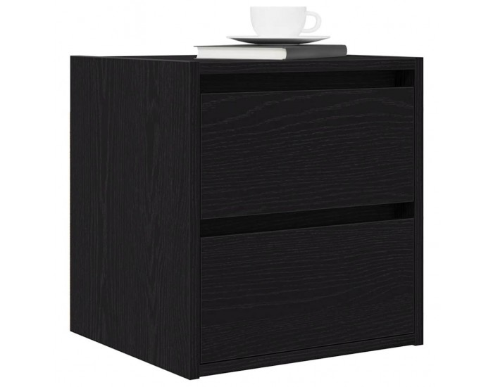 Sonata H Нощни шкафчета за стенен монтаж, 2 бр, Черен дъб, 38x34x40 см
