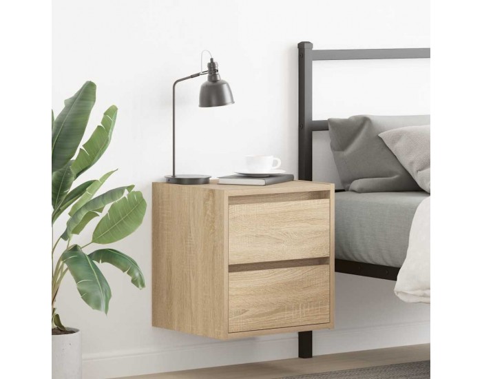 Sonata H Нощни шкафчета за стенен монтаж, 2 бр, сонома дъб, 38x34x40 см