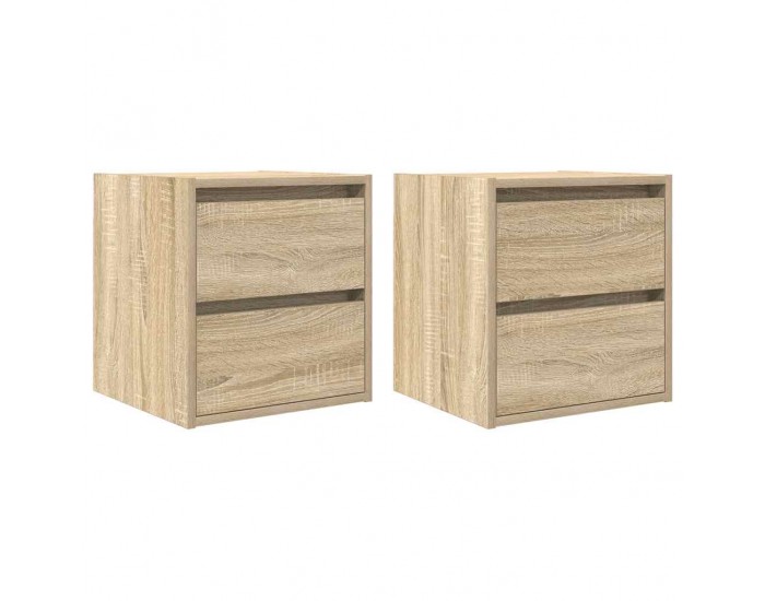 Sonata H Нощни шкафчета за стенен монтаж, 2 бр, сонома дъб, 38x34x40 см