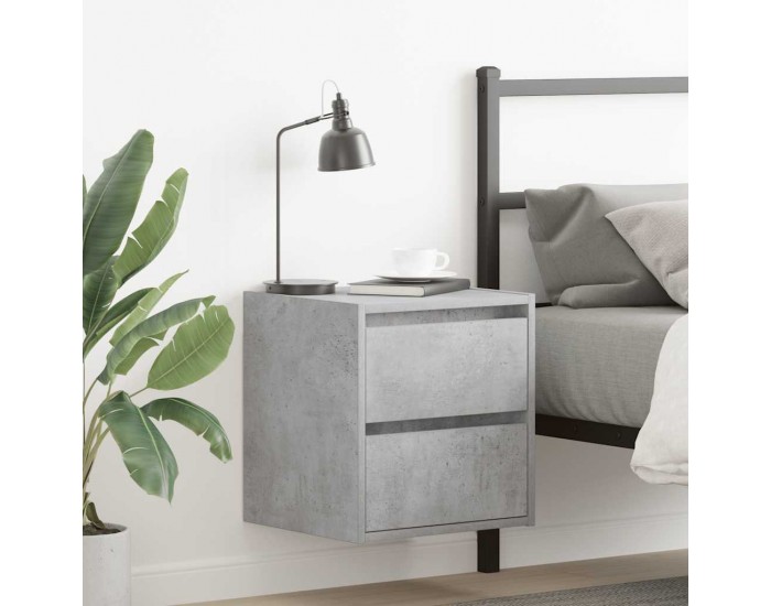 Sonata H Нощно шкафче за стенен монтаж, бетонно сиво, 38x34x40 см