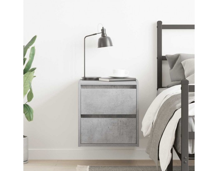 Sonata H Нощно шкафче за стенен монтаж, бетонно сиво, 38x34x40 см