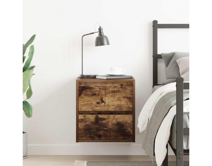 Sonata H Нощно шкафче за стенен монтаж, опушен дъб, 38x34x40 см