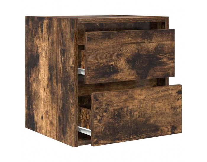 Sonata H Нощно шкафче за стенен монтаж, опушен дъб, 38x34x40 см