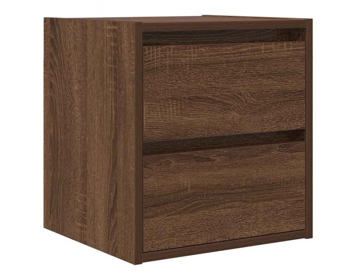 Sonata H Нощно шкафче за стенен монтаж, кафяв дъб, 38x34x40 см