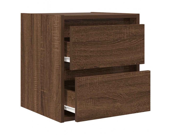 Sonata H Нощно шкафче за стенен монтаж, кафяв дъб, 38x34x40 см