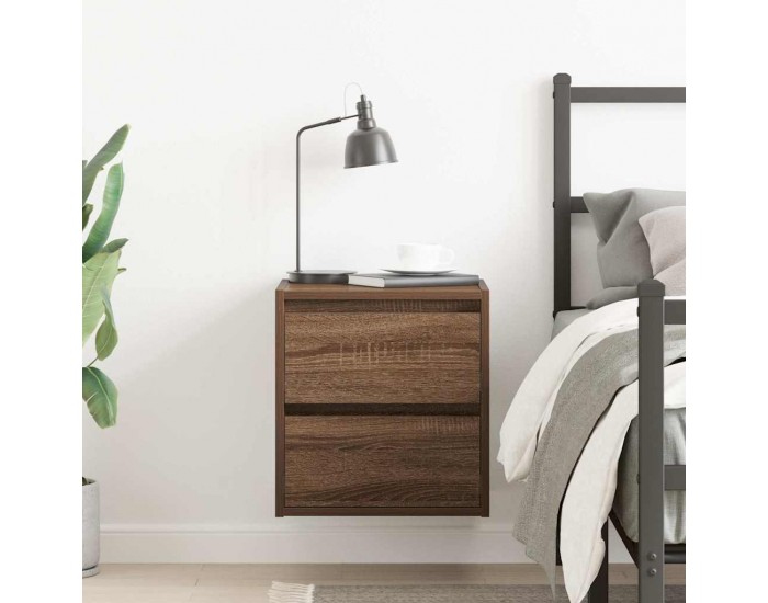 Sonata H Нощно шкафче за стенен монтаж, кафяв дъб, 38x34x40 см