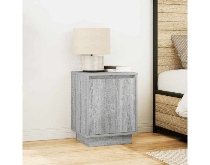 Sonata H Нощни шкафчета с LED осветление 2 бр. сиво Сонома 38x34x50 см