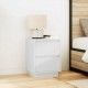 Sonata H Нощни шкафчета с LED осветление 2 бр., бели 38x34x50 cm