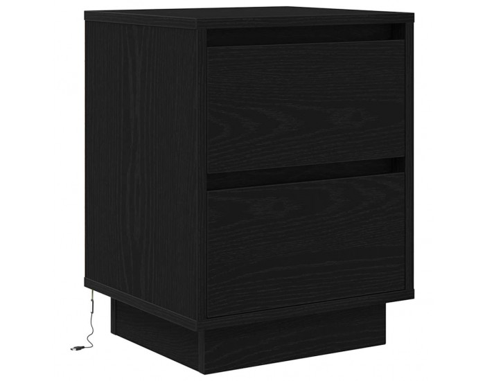 Sonata H Нощно шкафче с LED осветление черно 38x34x50 cm