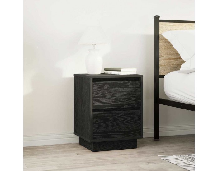 Sonata H Нощно шкафче с LED осветление черно 38x34x50 cm