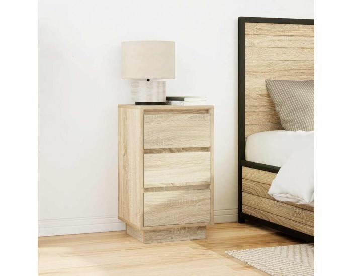 Sonata H Нощен шкаф с LED осветление Дъб Сонома 38x34x65 cm