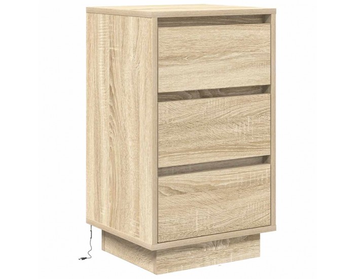Sonata H Нощен шкаф с LED осветление Дъб Сонома 38x34x65 cm