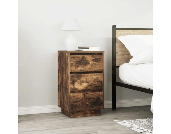 Sonata H Нощен шкаф с LED осветление опушен дъб 38x34x65 cm