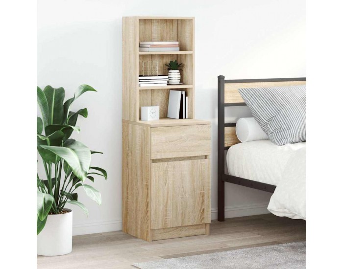 Sonata H Нощно шкафче, дъб сонома, 39x35x125 см, инженерно дърво