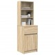 Sonata H Нощно шкафче, дъб сонома, 39x35x125 см, инженерно дърво