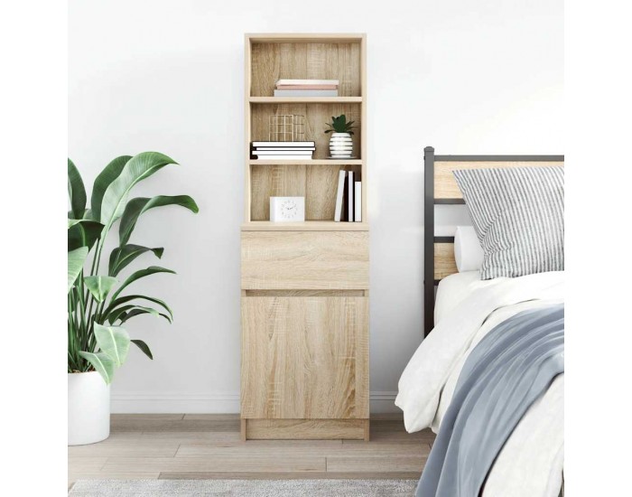 Sonata H Нощно шкафче, дъб сонома, 39x35x125 см, инженерно дърво