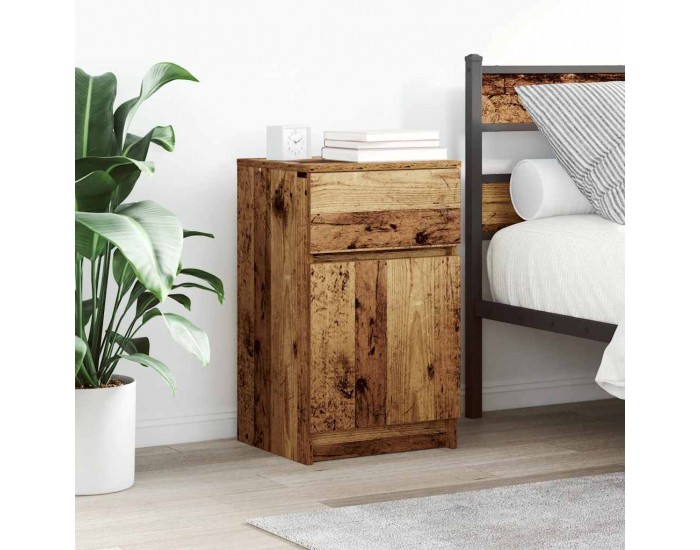 Sonata H Нощни шкафчета, 2 бр, старо дърво, 39x35x65 см, инженерно дърво